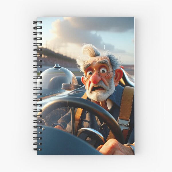 Item preview, Old Man driving a formula 1 race car designed and sold by Colin Bentham.