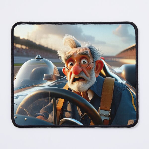 Item preview, Old Man driving a formula 1 race car designed and sold by Colin Bentham.