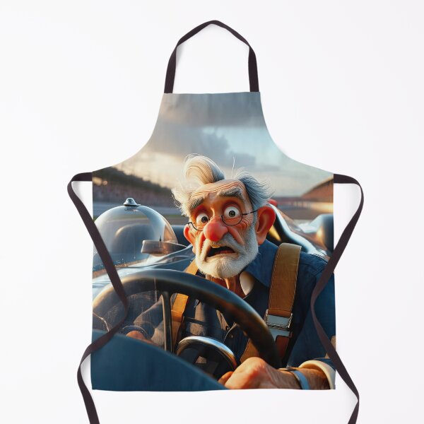 Item preview, Old Man driving a formula 1 race car designed and sold by Colin Bentham.