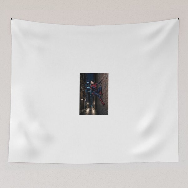 Item preview, spider hero in red and blue suit in alleyway designed and sold by CathryneDelamort.