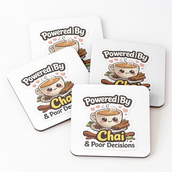 Item preview, Powered by Chai & Good Vibes Sticker designed and sold by Jyotisima8929.