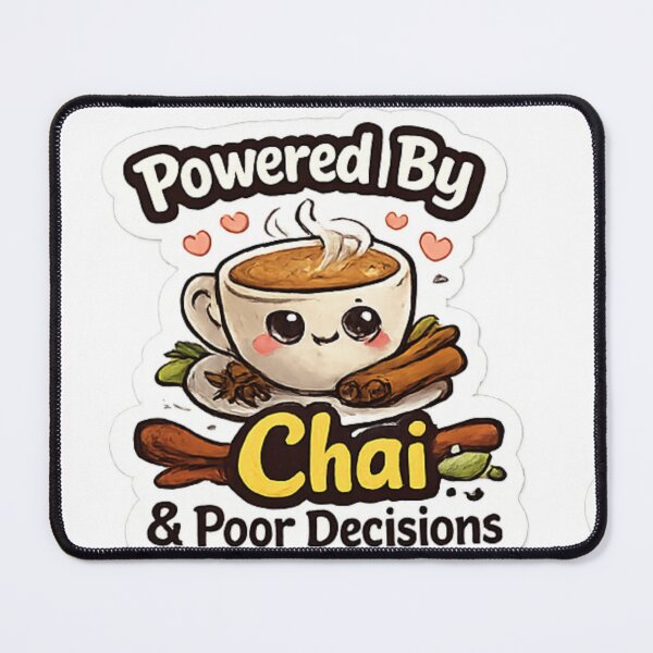 Item preview, Powered by Chai & Good Vibes Sticker designed and sold by Jyotisima8929.