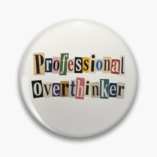 Item preview, Professional Overthinker Cutout Letter Collage designed and sold by Kusaka.art.