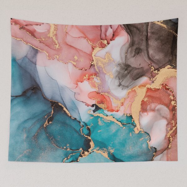 Item preview, Soft waves of translucent colors with flashes of gold designed and sold by OtterFactory.