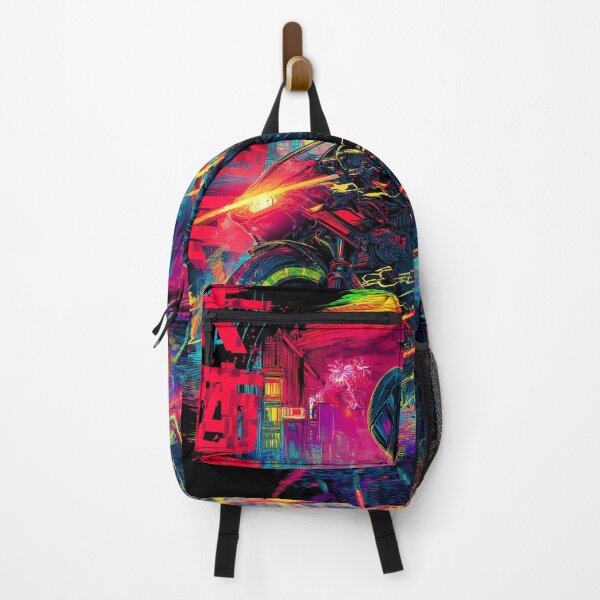 Item preview, Neon Samurai Cyberpunk Tokyo Cosmic Art — Bold Fantasy Print designed and sold by CosmicRockArt.