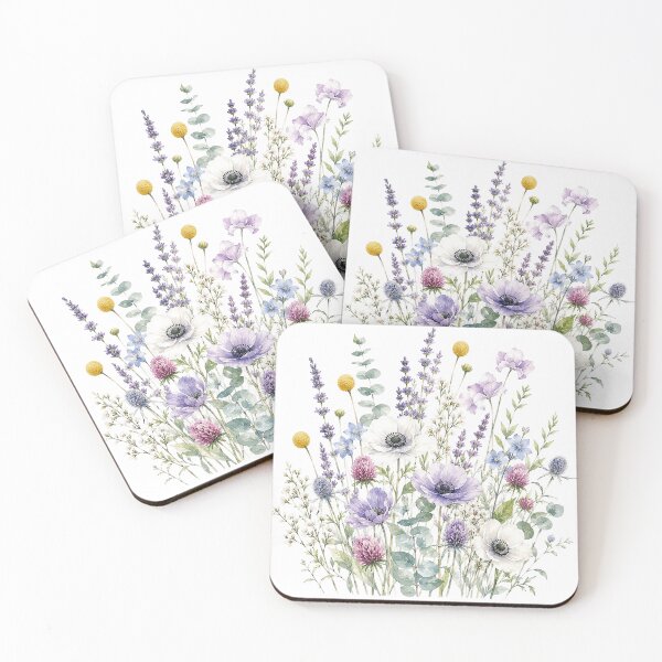 Item preview, Pastel Wildflower Bouquet Watercolor designed and sold by PetalGarden.