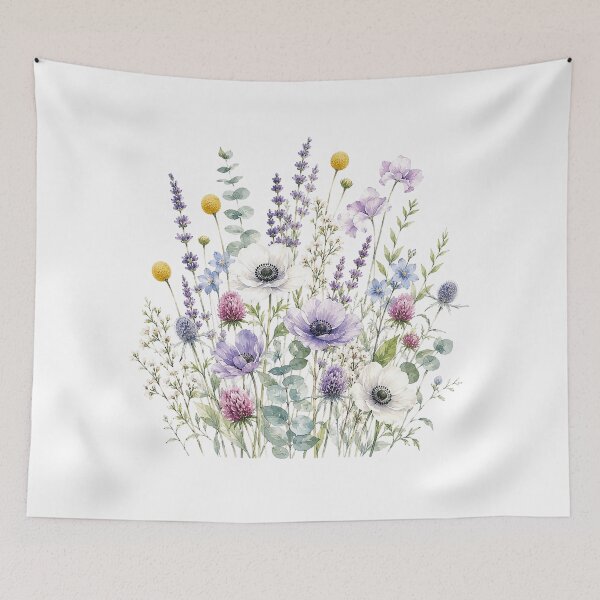 Item preview, Pastel Wildflower Bouquet Watercolor designed and sold by PetalGarden.