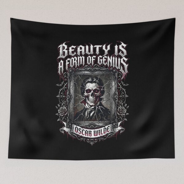 Item preview, Dorian Gray Beauty Is A Form Of Genius Skull Portrait Oscar Wilde designed and sold by Fenay Designs.