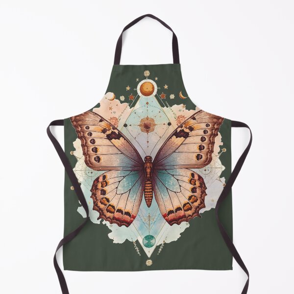 Item preview, Celestial Moth Vintage Illustration | Sacred Geometry Moon Phase Butterfly designed and sold by Biedroneczka.