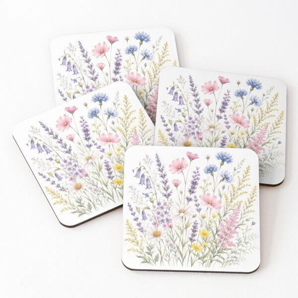 Item preview, Pastel Wildflower Meadow Watercolor designed and sold by PetalGarden.