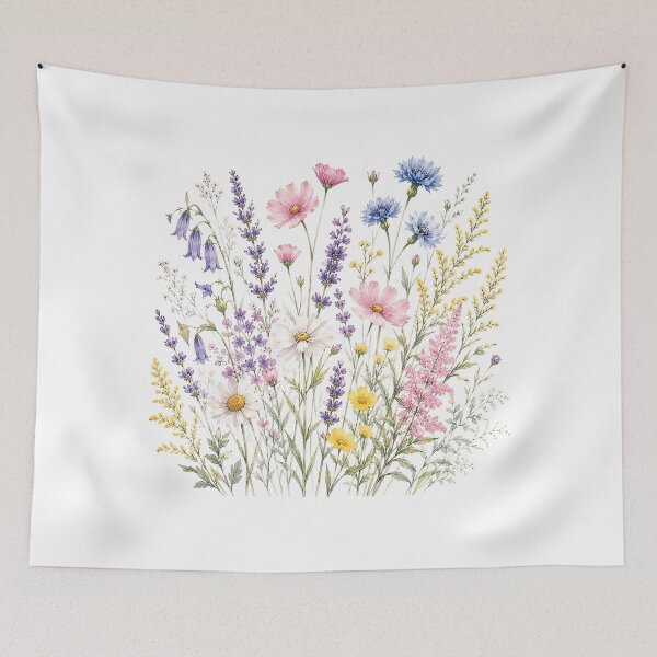 Item preview, Pastel Wildflower Meadow Watercolor designed and sold by PetalGarden.