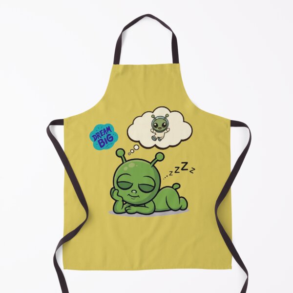 Item preview, Cute Green Alien Dreaming Of Space Exploration Art designed and sold by Miheerala.