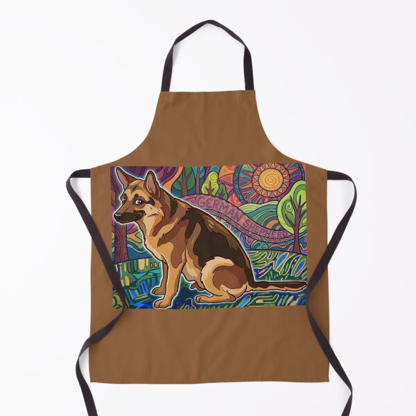 Item preview, A vibrant, stylized  interpretation of a German Shepherd designed and sold by AirCrayons27.
