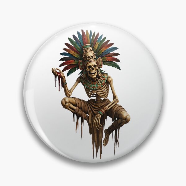 Item preview, Guerrero nativo americano con calavera oscura. designed and sold by HorrorInkStudio.