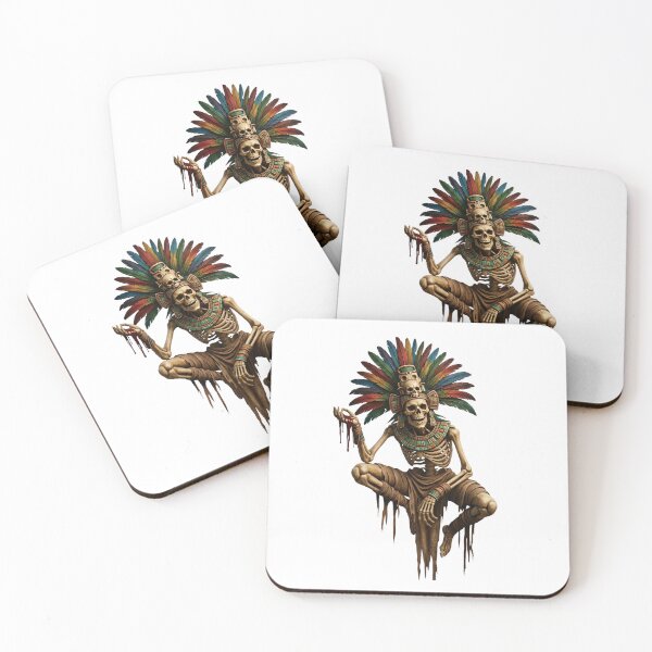 Item preview, Native American Skull Warrior Dark. designed and sold by HorrorInkStudio.