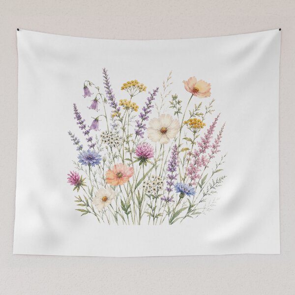 Item preview, Delicate Summer Wildflowers Watercolor designed and sold by PetalGarden.