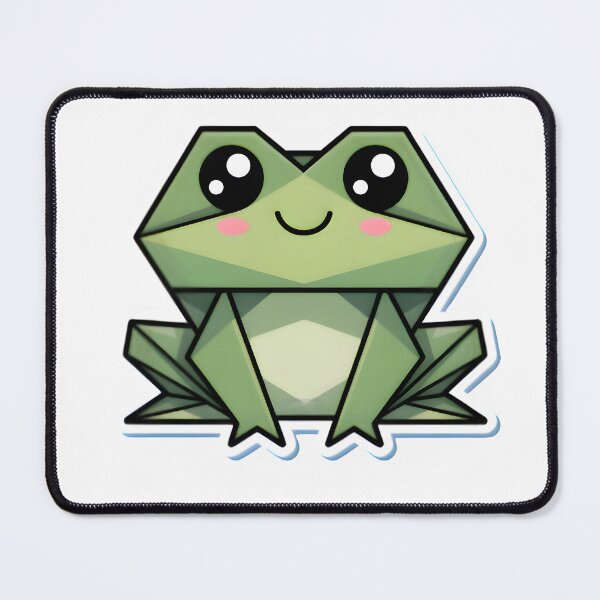 Item preview, Cute Origami Frog Sticker | Kawaii Geometric Frog Art for Veterinary & Animal Lovers designed and sold by Bettybee00.
