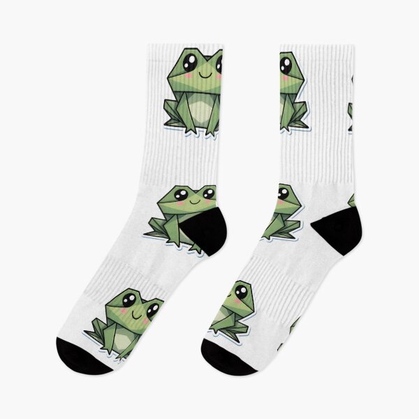 Item preview, Cute Origami Frog Sticker | Kawaii Geometric Frog Art for Veterinary & Animal Lovers designed and sold by Bettybee00.