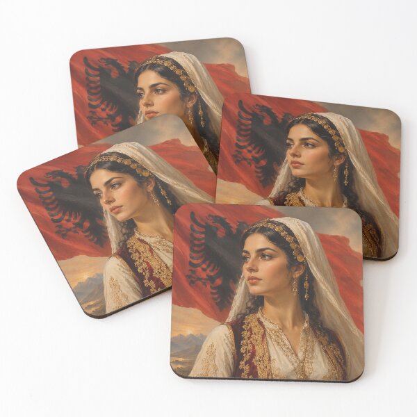 Item preview, Albanian girl portrait airbrush illustration designed and sold by X-ecute.