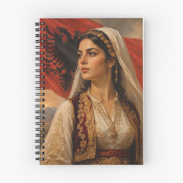 Item preview, Albanian girl portrait airbrush illustration designed and sold by X-ecute.