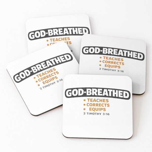 Item preview, God-Breathed – 2 Timothy 3:16 Christian Bible Verse Typography Design designed and sold by Ermicioi.
