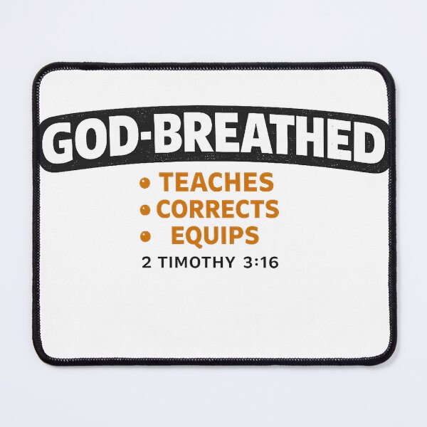 Item preview, God-Breathed – 2 Timothy 3:16 Christian Bible Verse Typography Design designed and sold by Ermicioi.