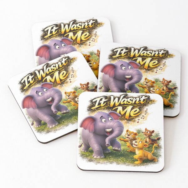 Item preview, It Wasn't Me - Elephant and Animal Friends  designed and sold by Gowoo Lifestyle.