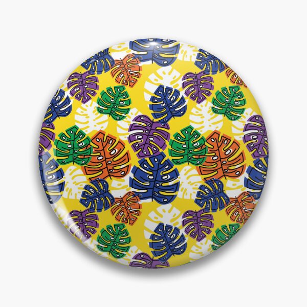 Item preview, Bold Monstera Leaf Pattern – Colorful Tropical Plant Print Retro Pop Art Yellow designed and sold by Zaya_art.