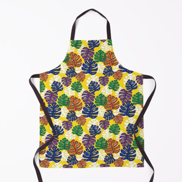 Item preview, Bold Monstera Leaf Pattern – Colorful Tropical Plant Print Retro Pop Art Yellow designed and sold by Zaya_art.