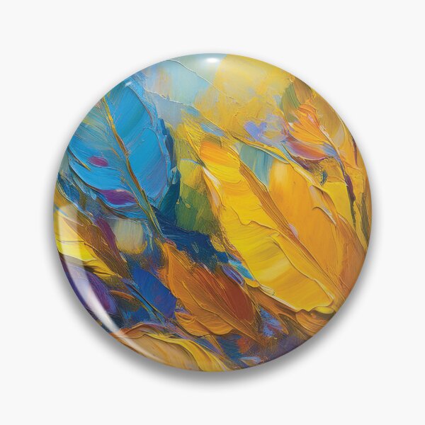 Item preview, Purple BLUE YELLOW Warm and cosy Autumn leaves colours, VINTAGE leaf textured botanicals oil painting, burnt orange, purple, yellow blue, leaf pattern autumn painting  designed and sold by navitalidesign.