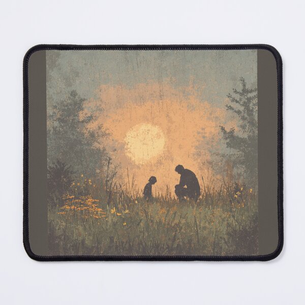 Item preview, Quiet Strength | Father and Child Sunset Wall Art designed and sold by Bound for Wonder.