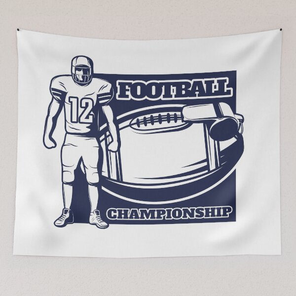 Item preview, Vintage Football Championship Player 12 Big Ball Sticker designed and sold by topprinting.