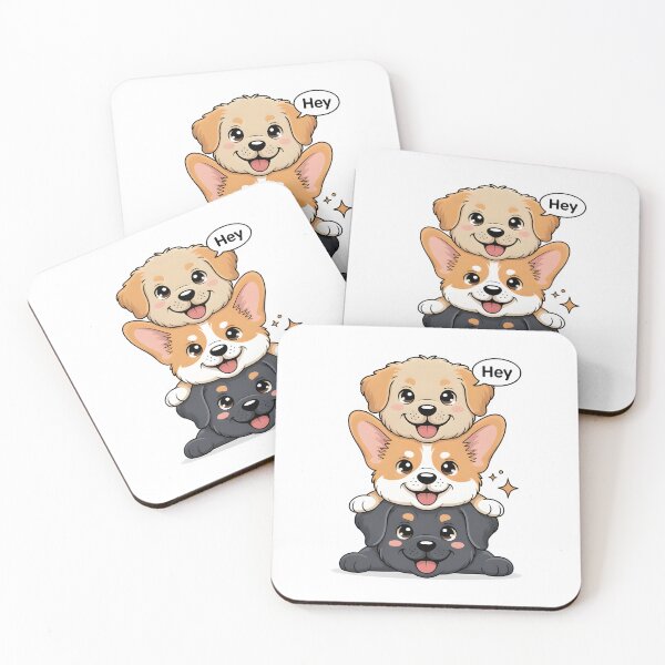 Item preview, CUTE CHUBBY CARTOON PUPPIES designed and sold by KISHNAY-FASHION.