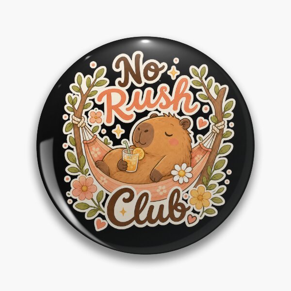 Item preview, Cute Capybara No Rush Club Relaxing Hammock designed and sold by Cascio311.