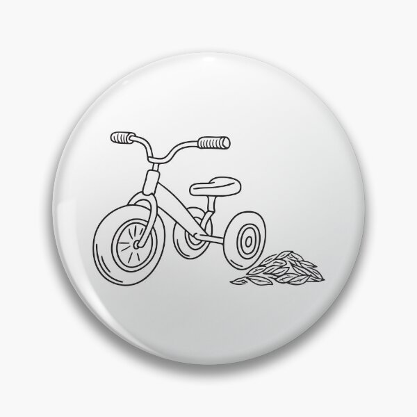 Item preview, Tricycle Beside Pile of Fallen Leaves designed and sold by rasagamastore.