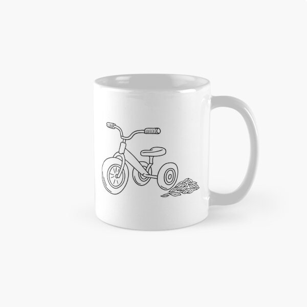 Item preview, Tricycle Beside Pile of Fallen Leaves designed and sold by rasagamastore.