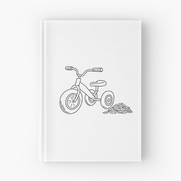 Item preview, Tricycle Beside Pile of Fallen Leaves designed and sold by rasagamastore.