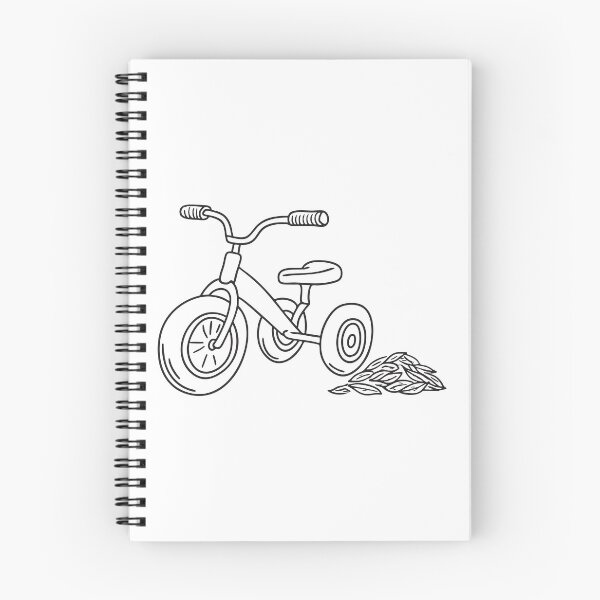 Item preview, Tricycle Beside Pile of Fallen Leaves designed and sold by rasagamastore.