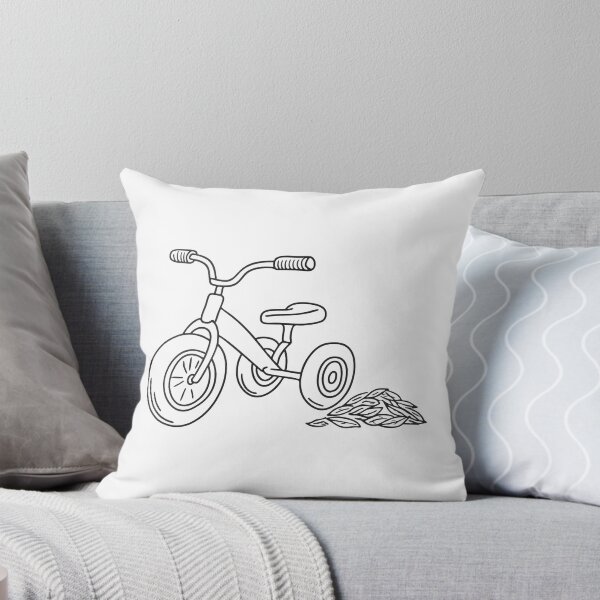 Item preview, Tricycle Beside Pile of Fallen Leaves designed and sold by rasagamastore.