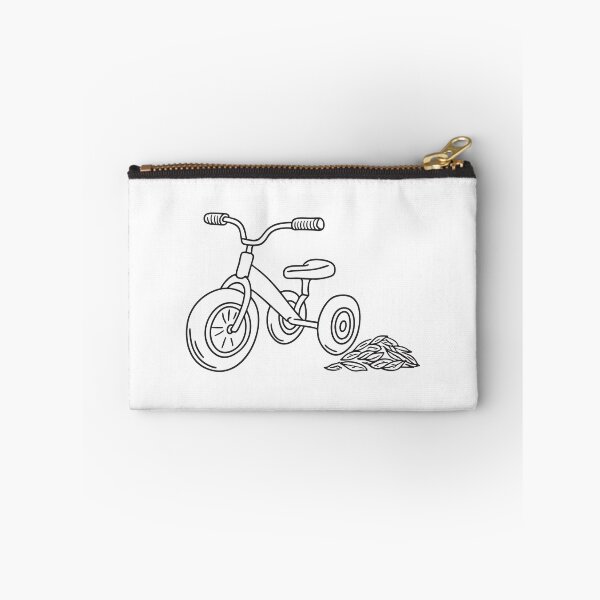 Item preview, Tricycle Beside Pile of Fallen Leaves designed and sold by rasagamastore.