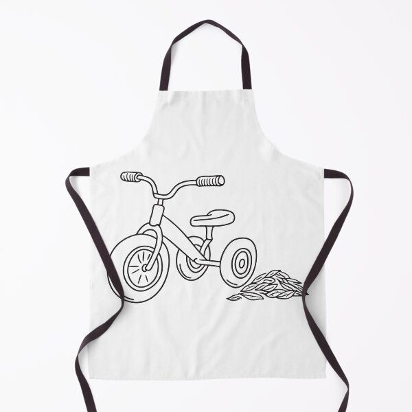Item preview, Tricycle Beside Pile of Fallen Leaves designed and sold by rasagamastore.