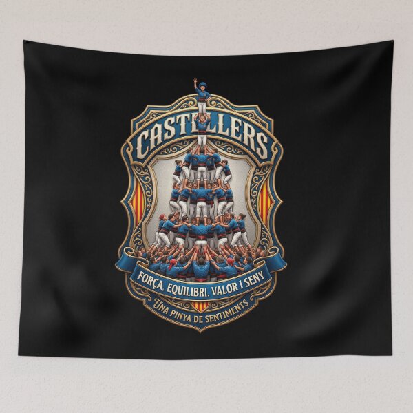 Item preview, Castellers "Força, equilibri, valor i seny" Design designed and sold by EzequielBC.