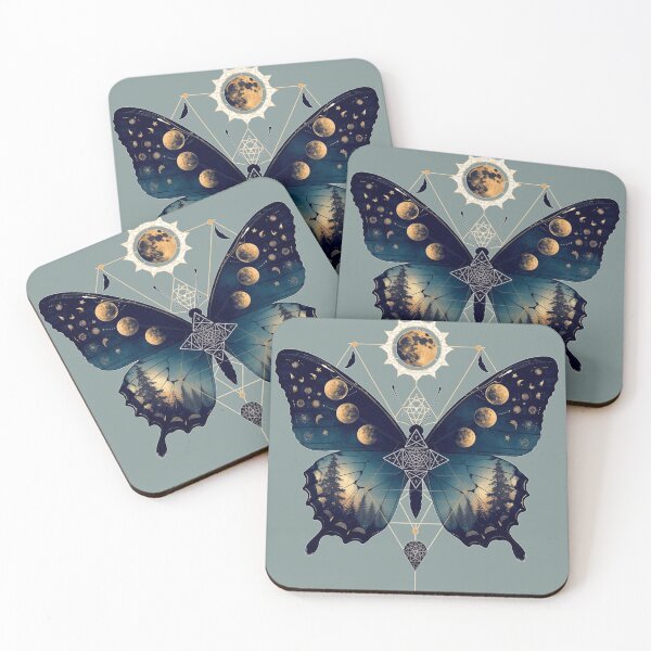 Item preview, Moon Phase Butterfly | Celestial Night Moth | Cosmic Forest Aesthetic designed and sold by Biedroneczka.