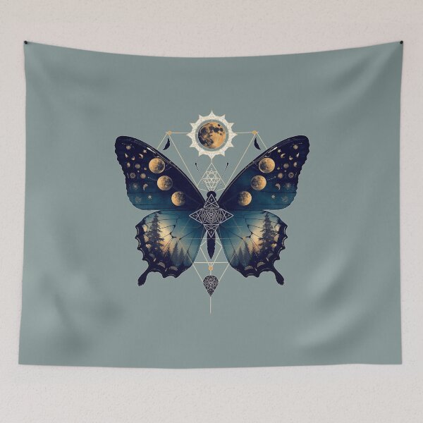 Item preview, Moon Phase Butterfly | Celestial Night Moth | Cosmic Forest Aesthetic designed and sold by Biedroneczka.