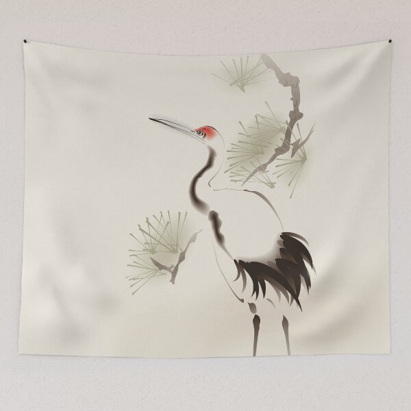 Item preview, Oriental Red-Crowned Crane - 002 designed and sold by OriArtiste.