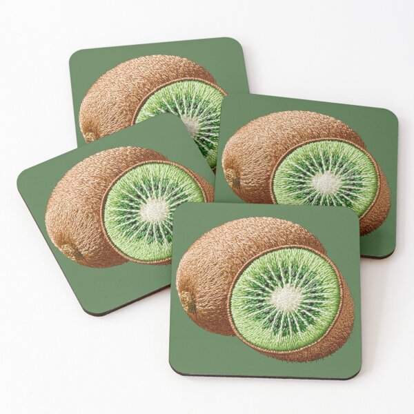 Item preview, Embroidered Kiwi Fruit Art designed and sold by MegaNovaArt.