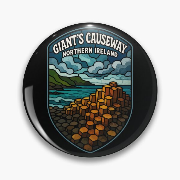 Item preview, Giant's Causeway Northern Ireland Stained Glass Travel designed and sold by TomFrontierArt.