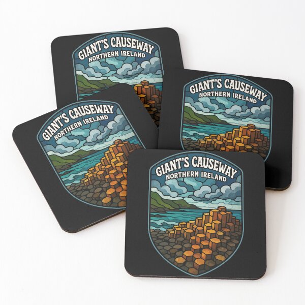Item preview, Giant's Causeway Northern Ireland Stained Glass Travel designed and sold by TomFrontierArt.
