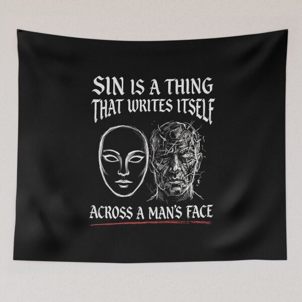 Item preview, Dorian Gray Sin Writes Itself Across A Mans Face Gothic Mask Art designed and sold by Fenay Designs.