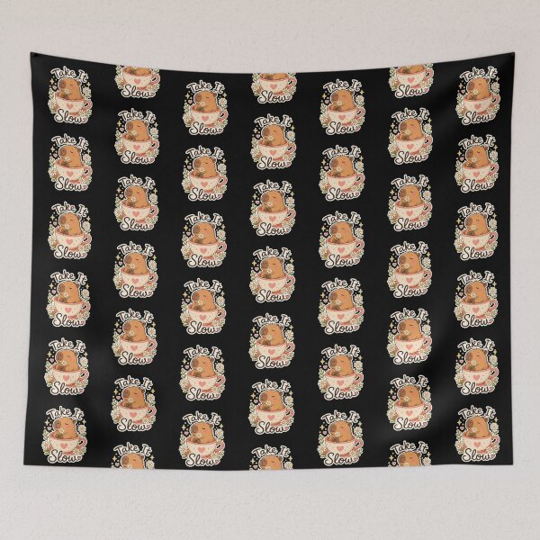 Item preview, Cute Capybara Take It Slow Self Care Sticker designed and sold by Cascio311.